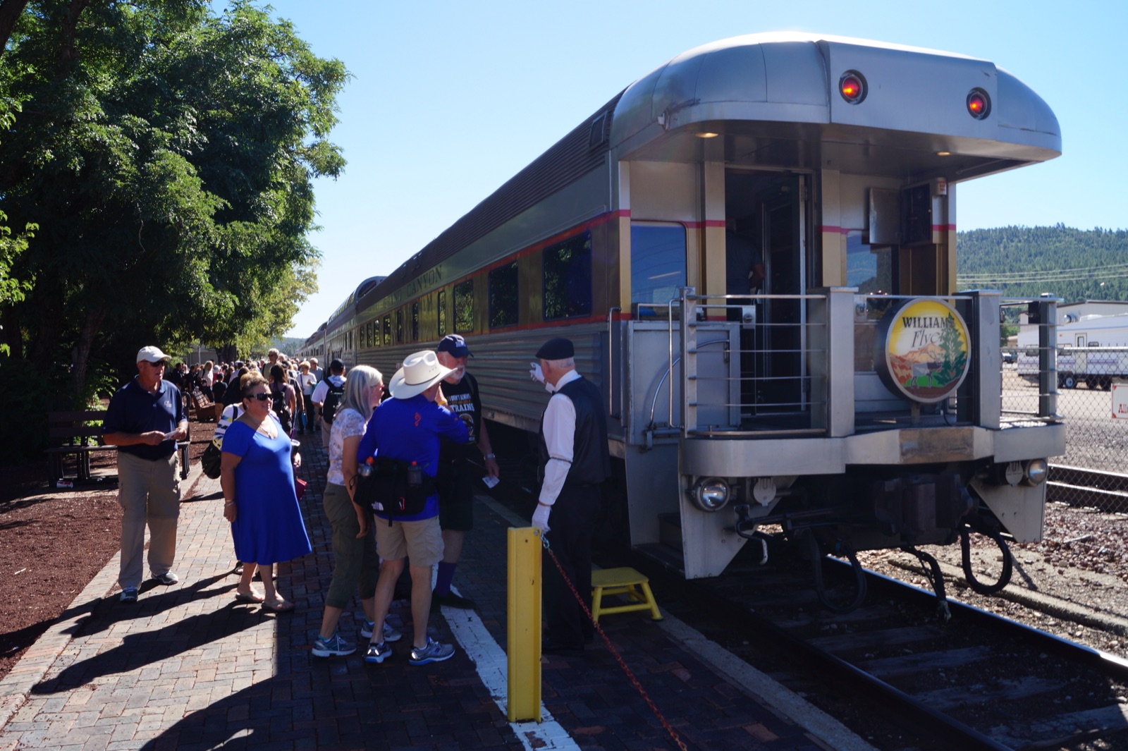 Grand Canyon Railway train at the Williams depot